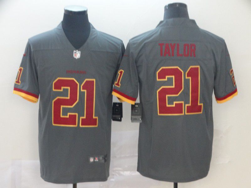 Men Washington Redskins #21 Taylor 2019 Vapor Untouchable Nike Gray Inverted Legend NFL Jerseys